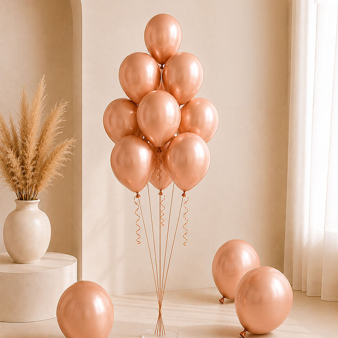 Rose Gold Renk Lateks Pastel Balon (30 cm) - 50 Adet - 2