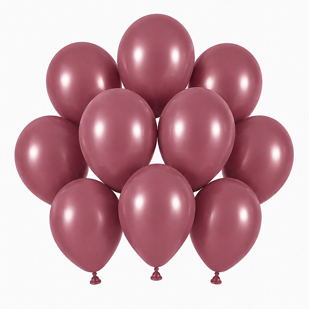 Rosewood Renk Lateks Retro Balon (13 cm) - 10 Adet - 1