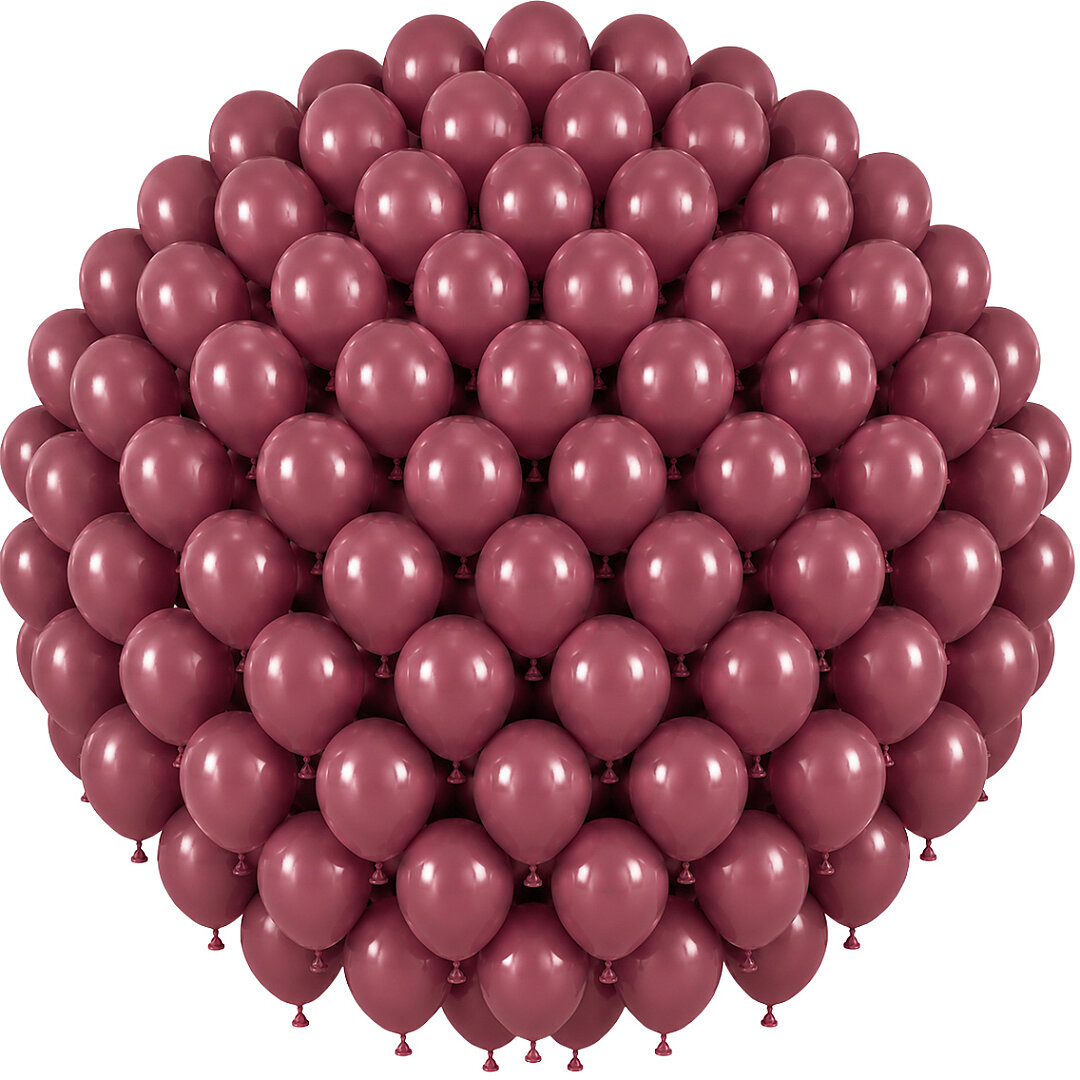 Rosewood Renk Lateks Retro Balon (30 cm) - 100 Adet - 1