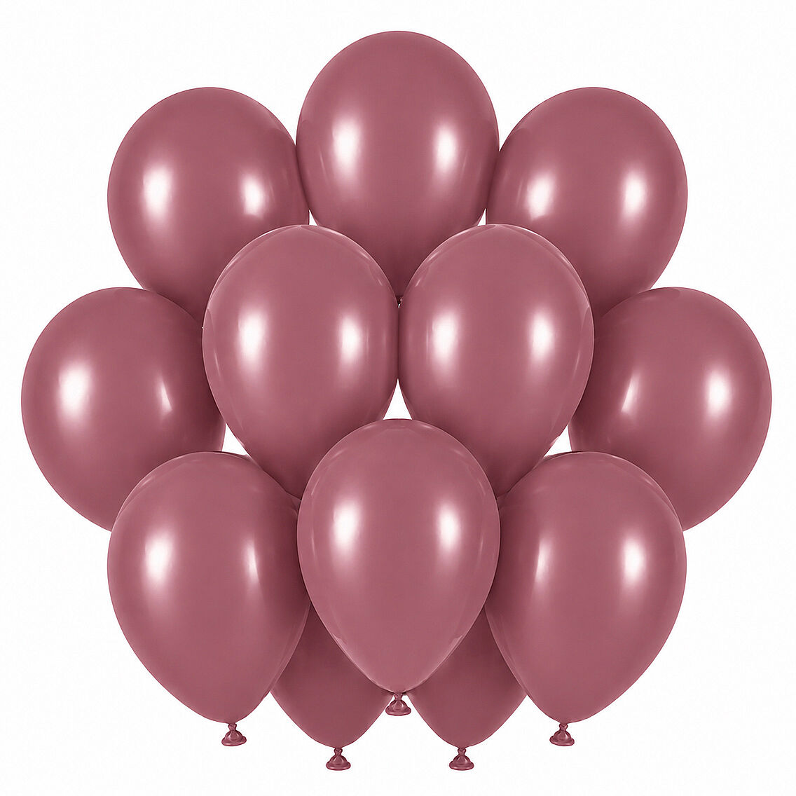 Rosewood Renk Lateks Retro Balon (30 cm) - 12 Adet - 1