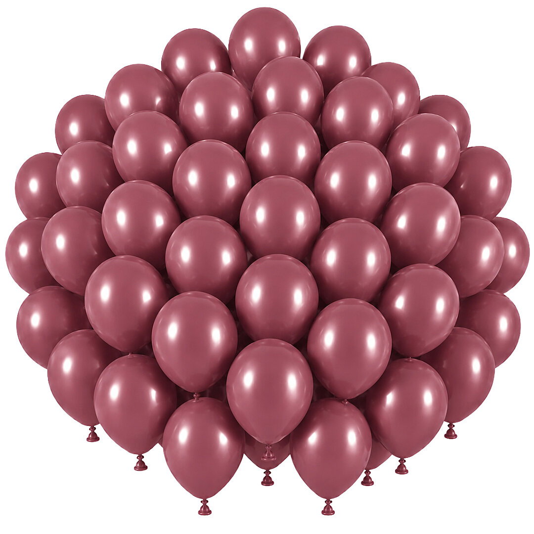 Rosewood Renk Lateks Retro Balon (30 cm) - 50 Adet - Beysüs