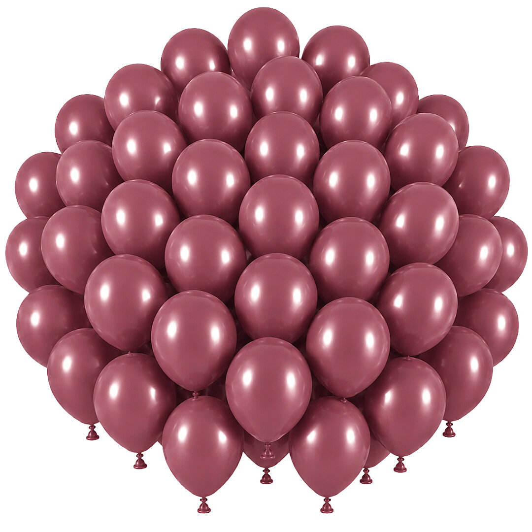Rosewood Renk Lateks Retro Balon (30 cm) - 50 Adet - 1