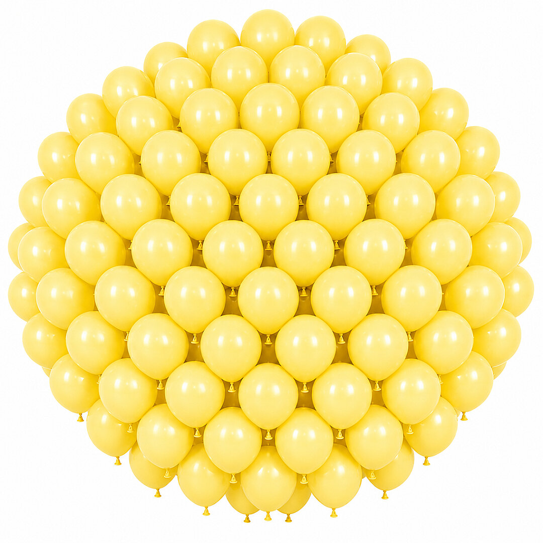 Sarı Renk Lateks makaron Balon (30 cm) - 100 Adet - 1