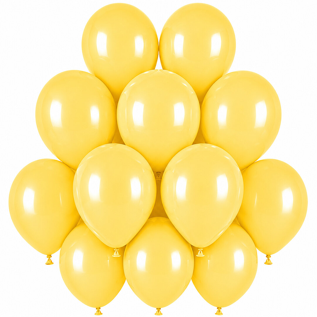 Sarı Renk Lateks makaron Balon (30 cm) - 12 Adet - 1