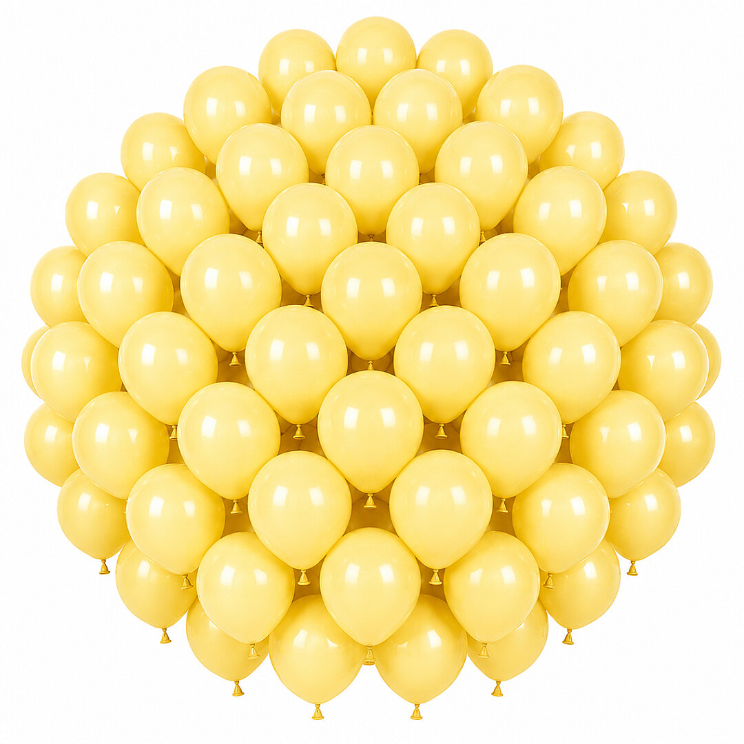 Sarı Renk Lateks makaron Balon (30 cm) - 50 Adet - 1