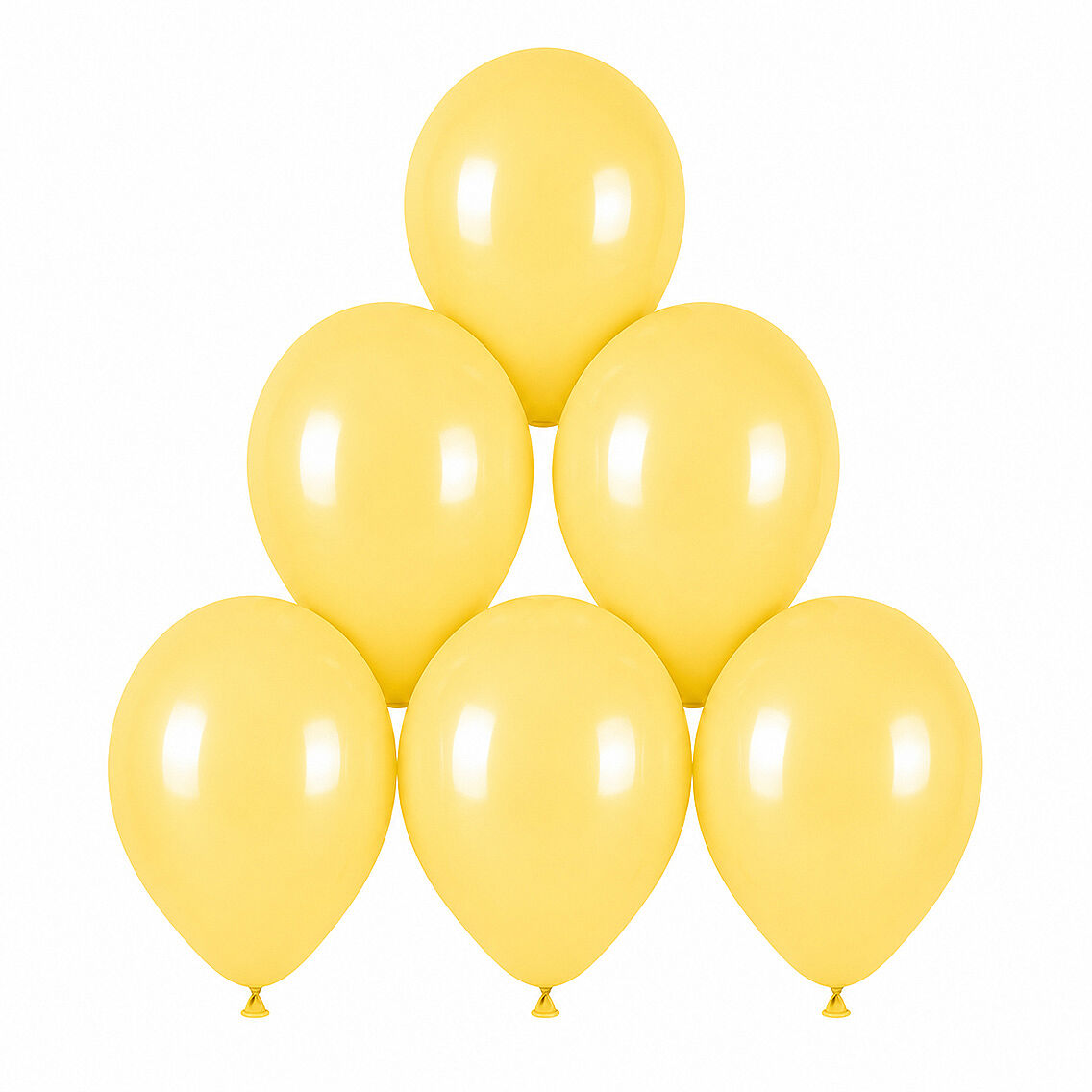 Sarı Renk Lateks makaron Balon (30 cm) - 6 Adet - 1