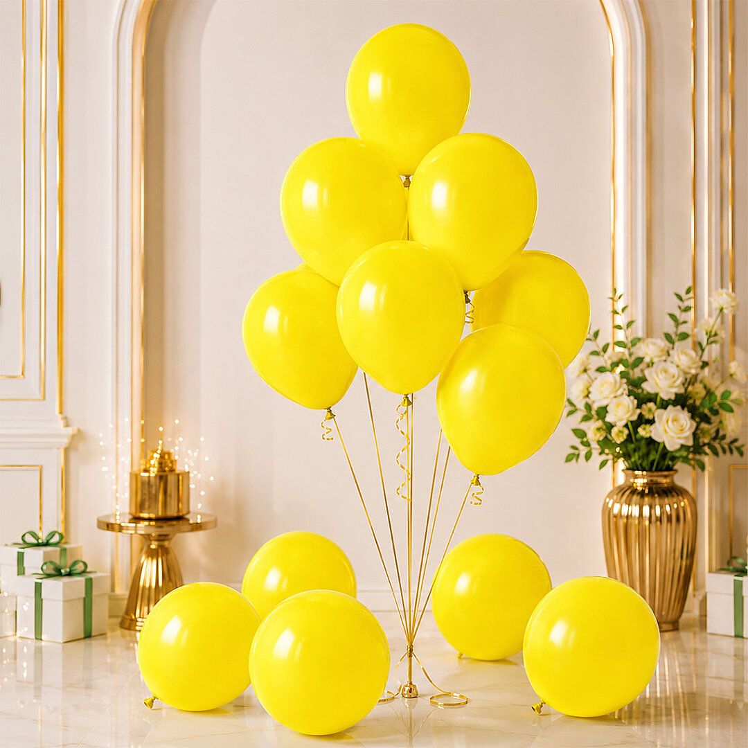 Sarı Renk Lateks makaron Balon (45 cm) - 2 Adet - 2