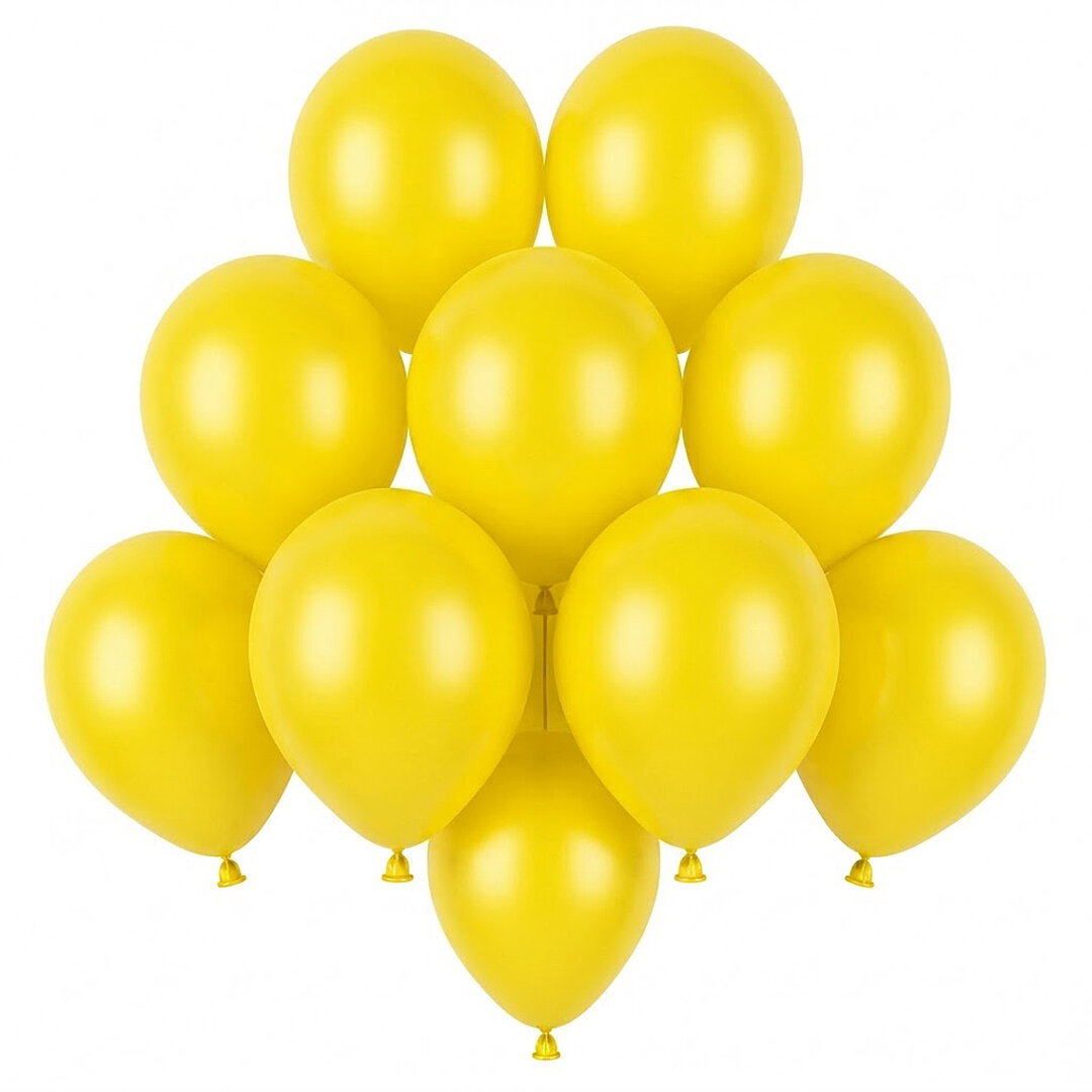Sarı Renk Lateks Pastel Balon (13 cm) - 10 Adet - Beysüs