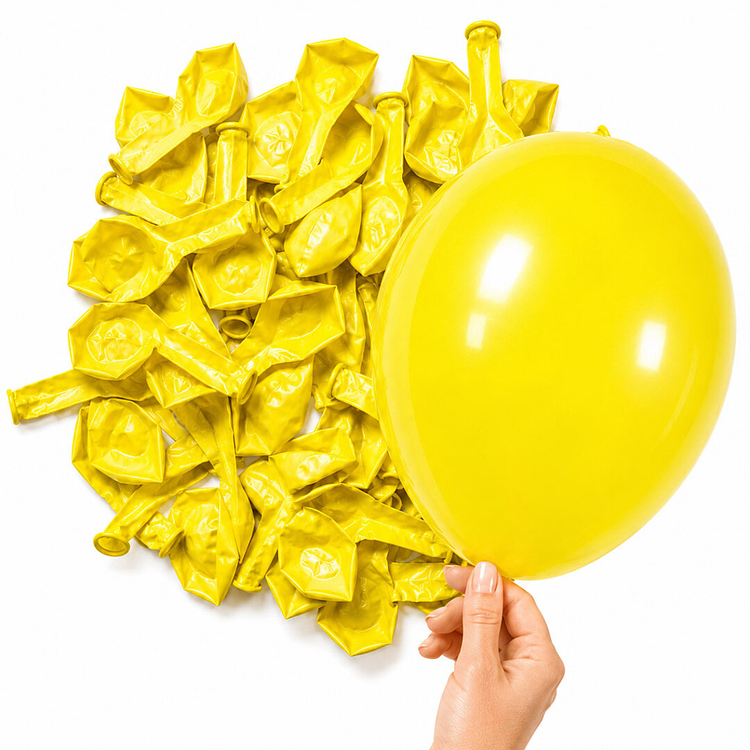 Sarı Renk Lateks Pastel Balon (13 cm) - 10 Adet - 2
