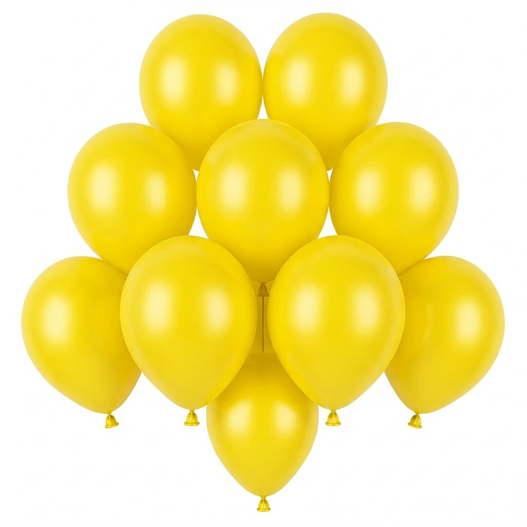 Sarı Renk Lateks Pastel Balon (13 cm) - 10 Adet - 1