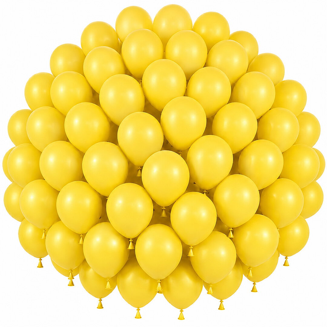 Sarı Renk Lateks Pastel Balon (30 cm) - 100 Adet - 1