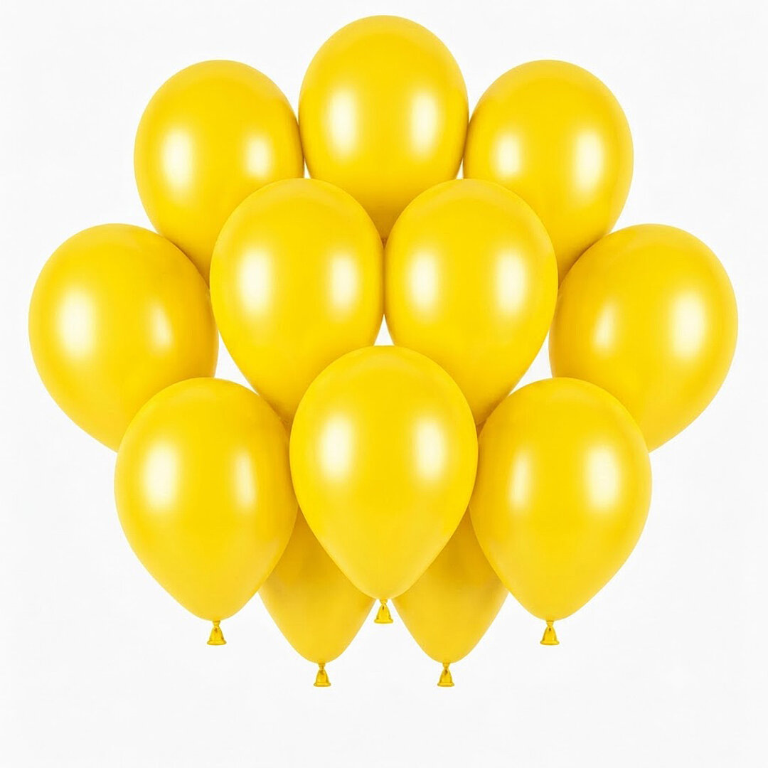 Sarı Renk Lateks Pastel Balon (30 cm) - 12 Adet - 1