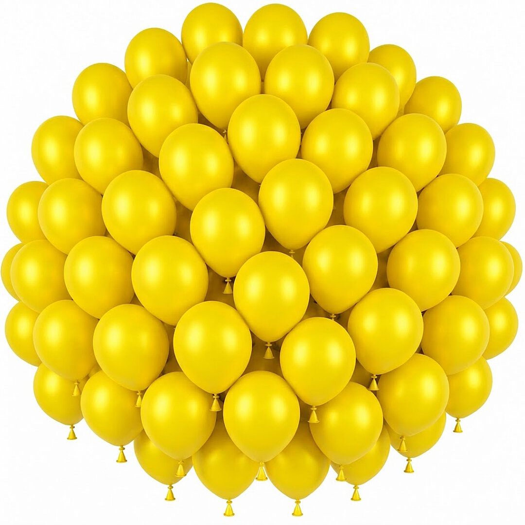 Sarı Renk Lateks Pastel Balon (30 cm) - 50 Adet - 1