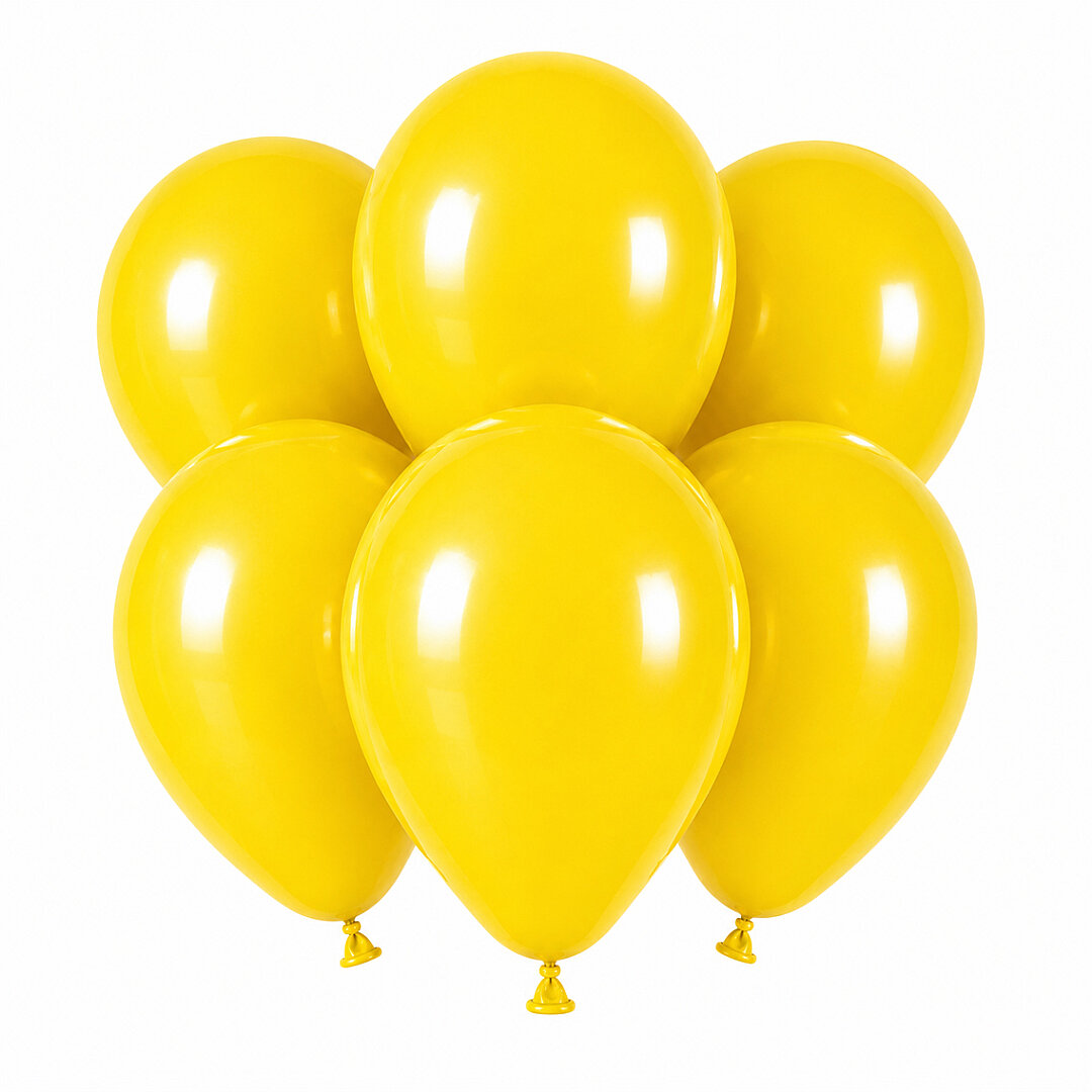 Sarı Renk Lateks Pastel Balon (30 cm) - 6 Adet - 1