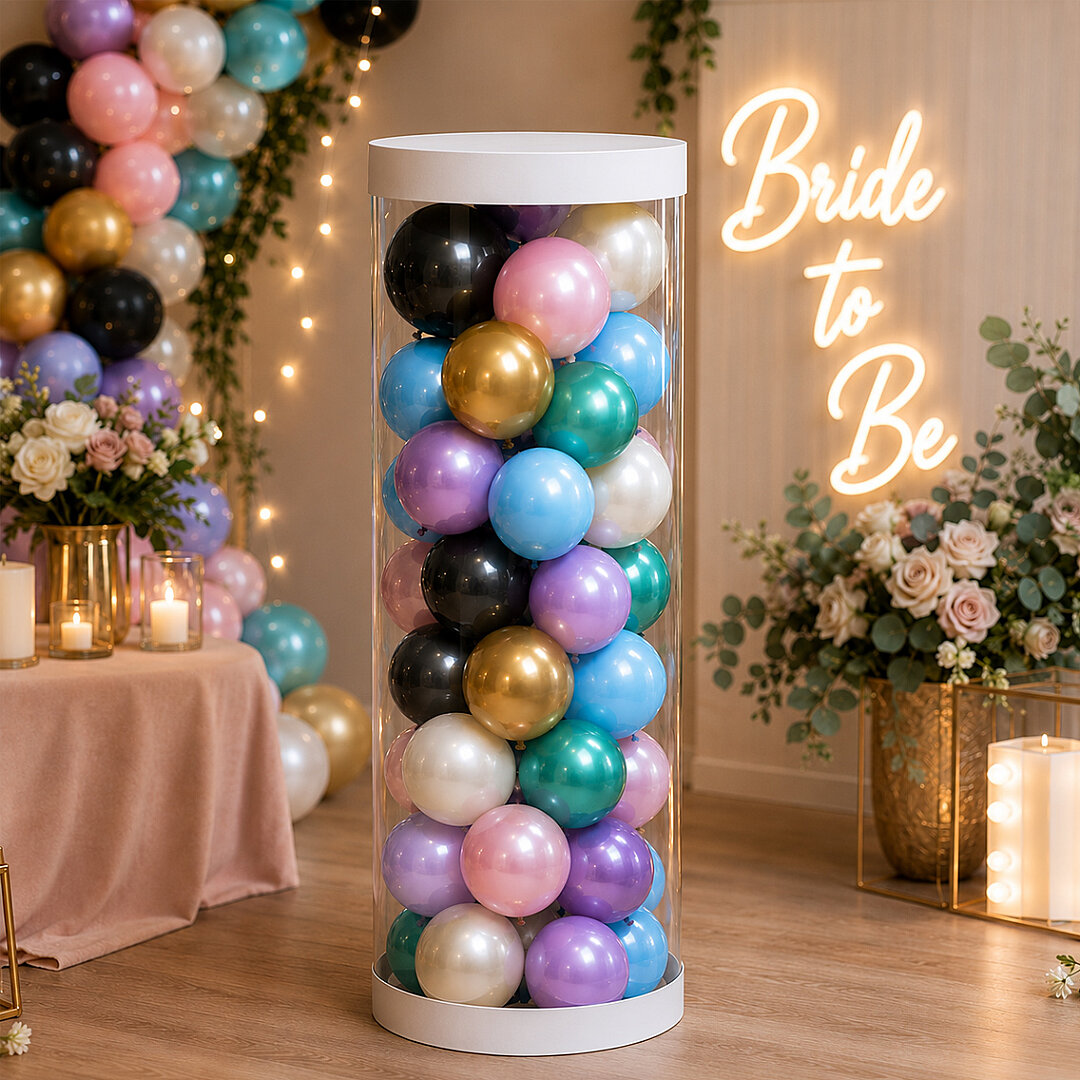 Şefaf Silindir Şeklinde Balon Kutusu - 1