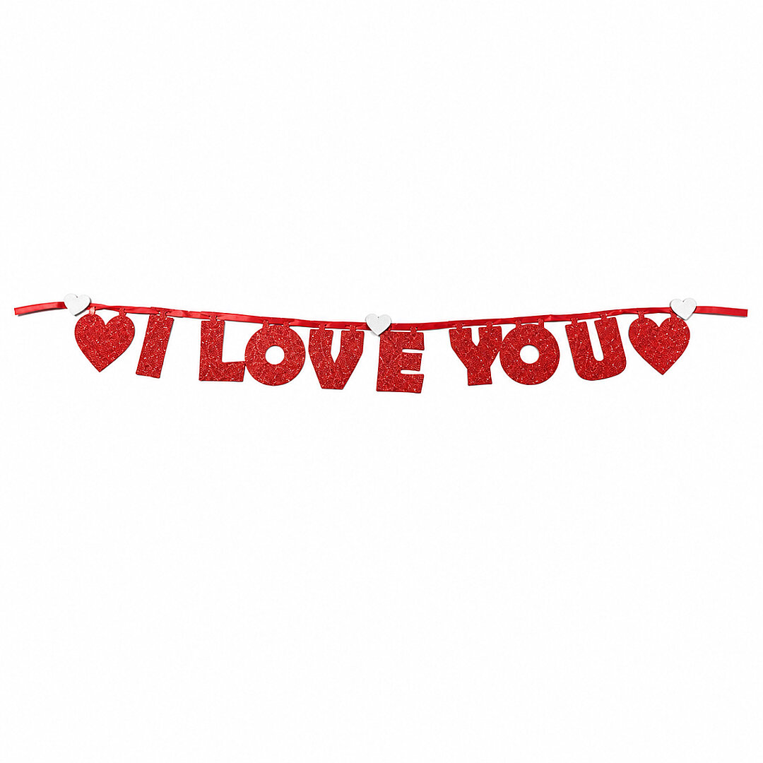 Sevgililer Günü I Love You Banner - 1