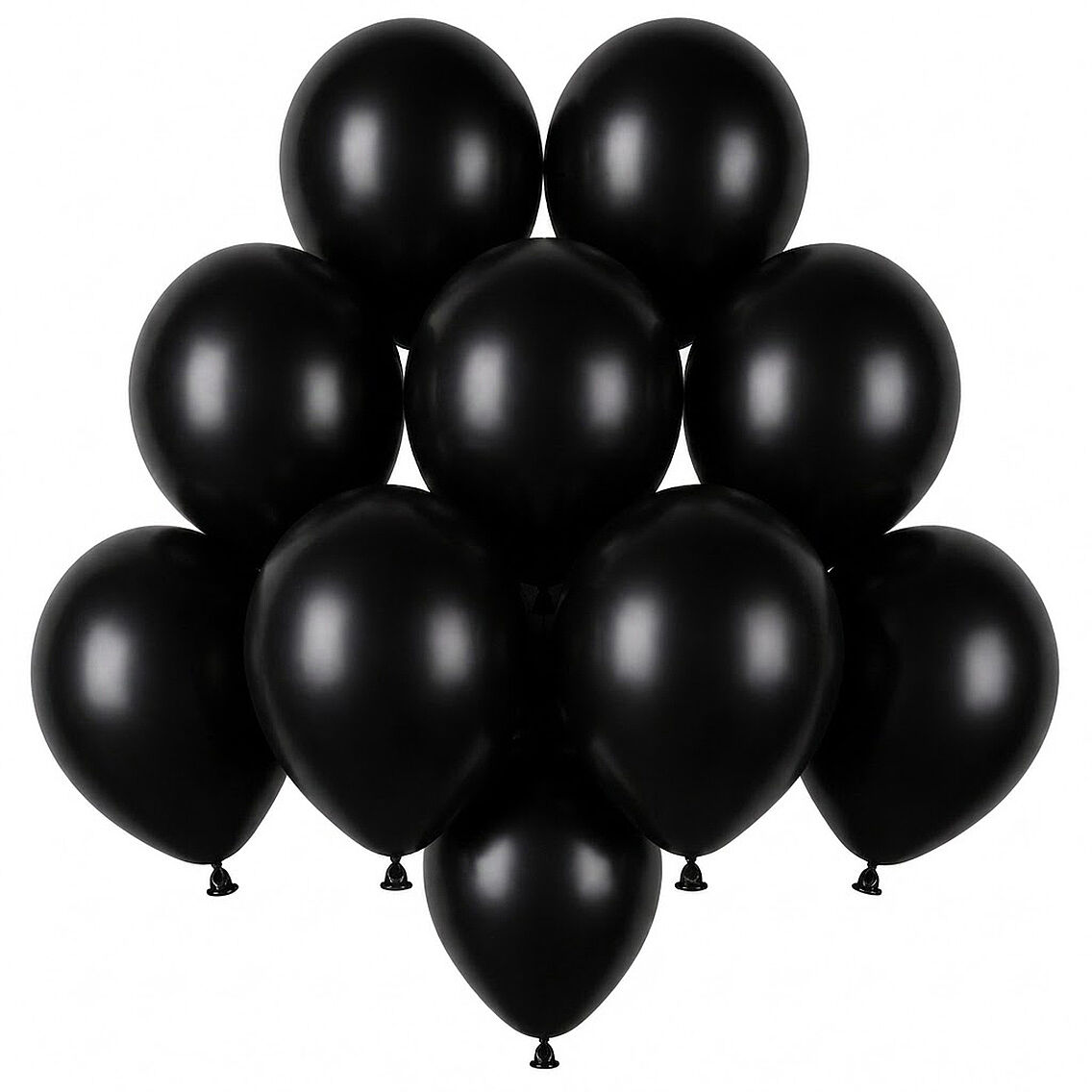 Siyah Renk Lateks Pastel Balon (13 cm) - 10 Adet - 1