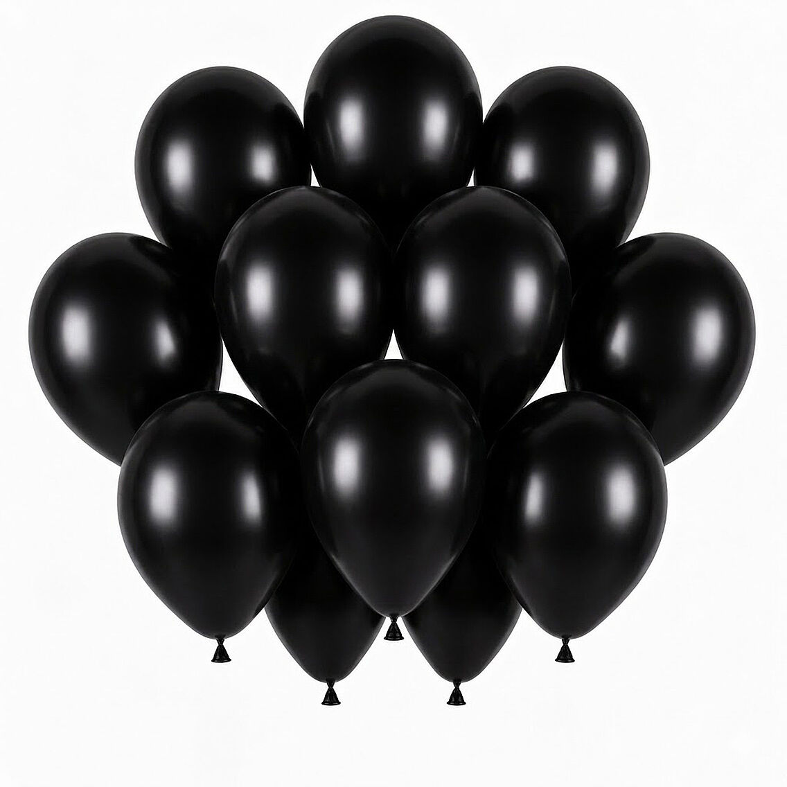 Siyah Renk Lateks Pastel Balon (30 cm) - 12 Adet - 1