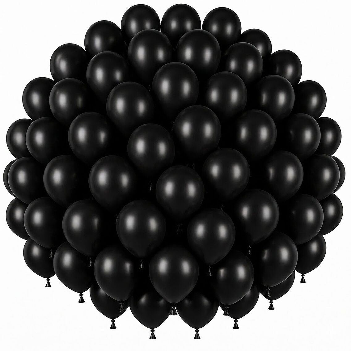 Siyah Renk Lateks Pastel Balon (30 cm) - 50 Adet - 1