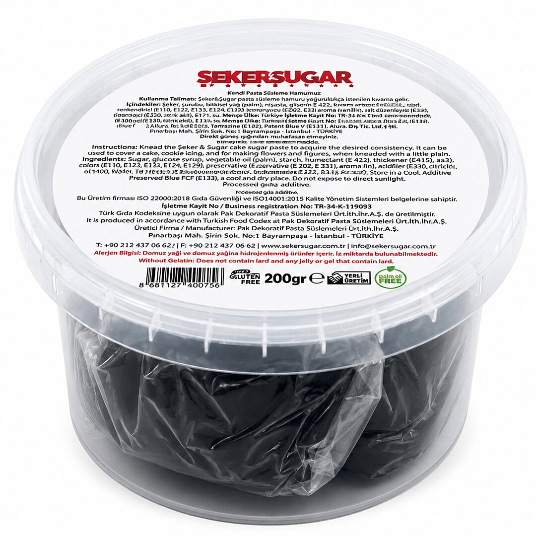 Siyah Şeker Hamuru 200 g - Beysüs (1)