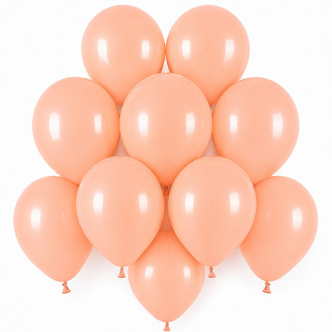 Somon Renk Lateks makaron Balon (15 cm) - 10 Adet - 1