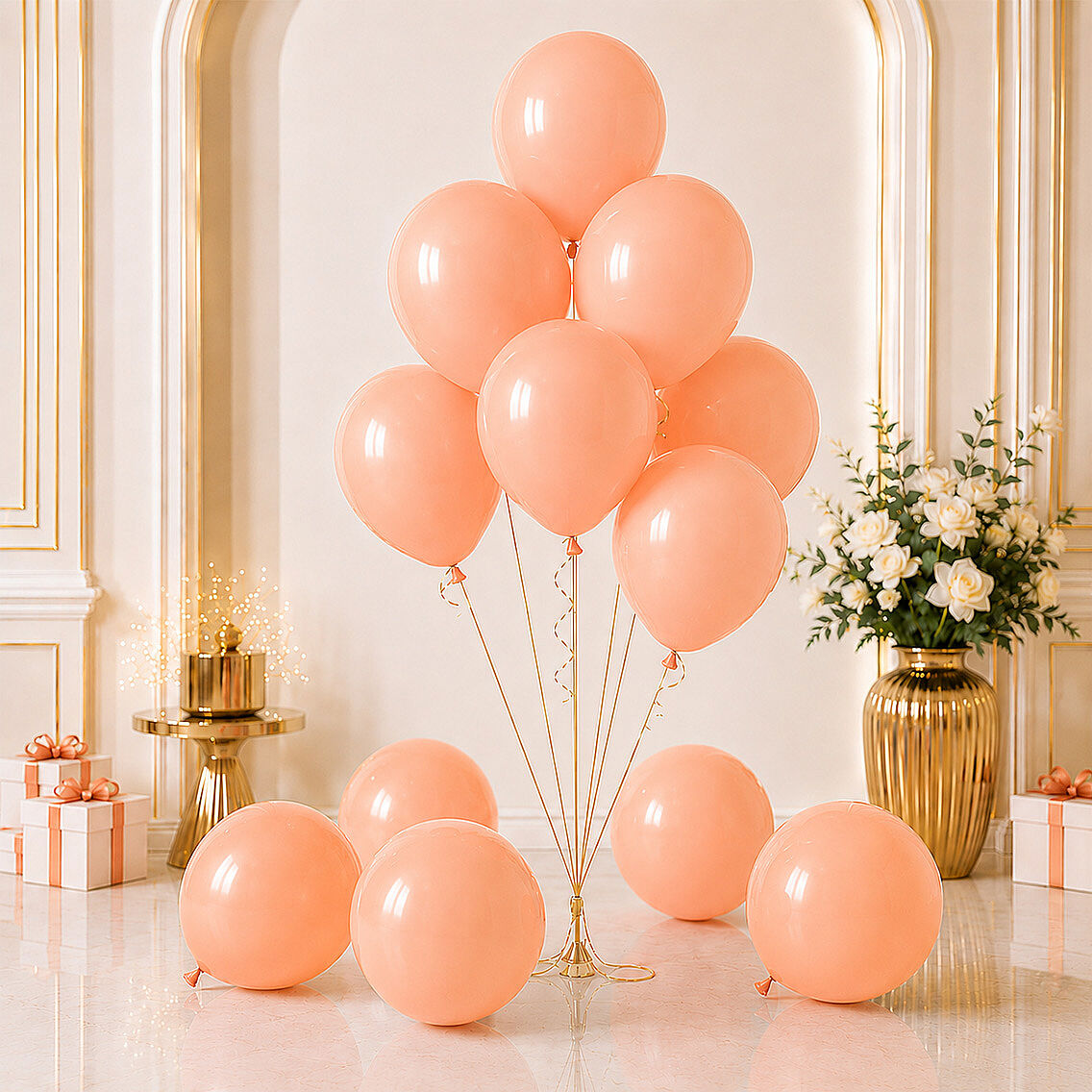 Somon Renk Lateks makaron Balon (30 cm) - 100 Adet - 2