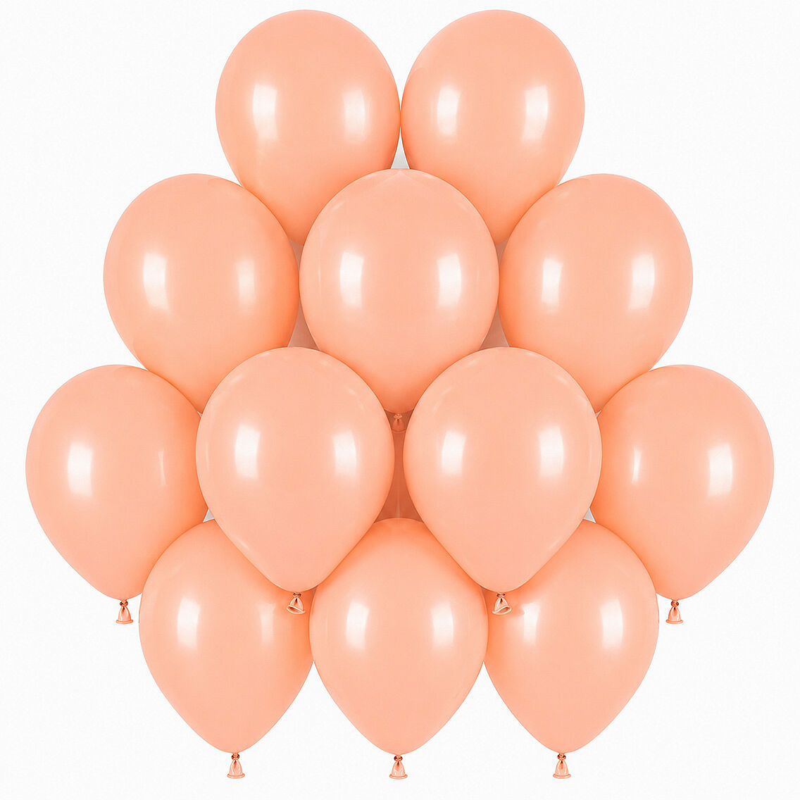 Somon Renk Lateks makaron Balon (30 cm) - 12 Adet - 1