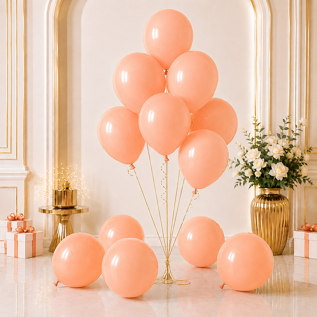 Somon Renk Lateks makaron Balon (30 cm) - 50 Adet - 2