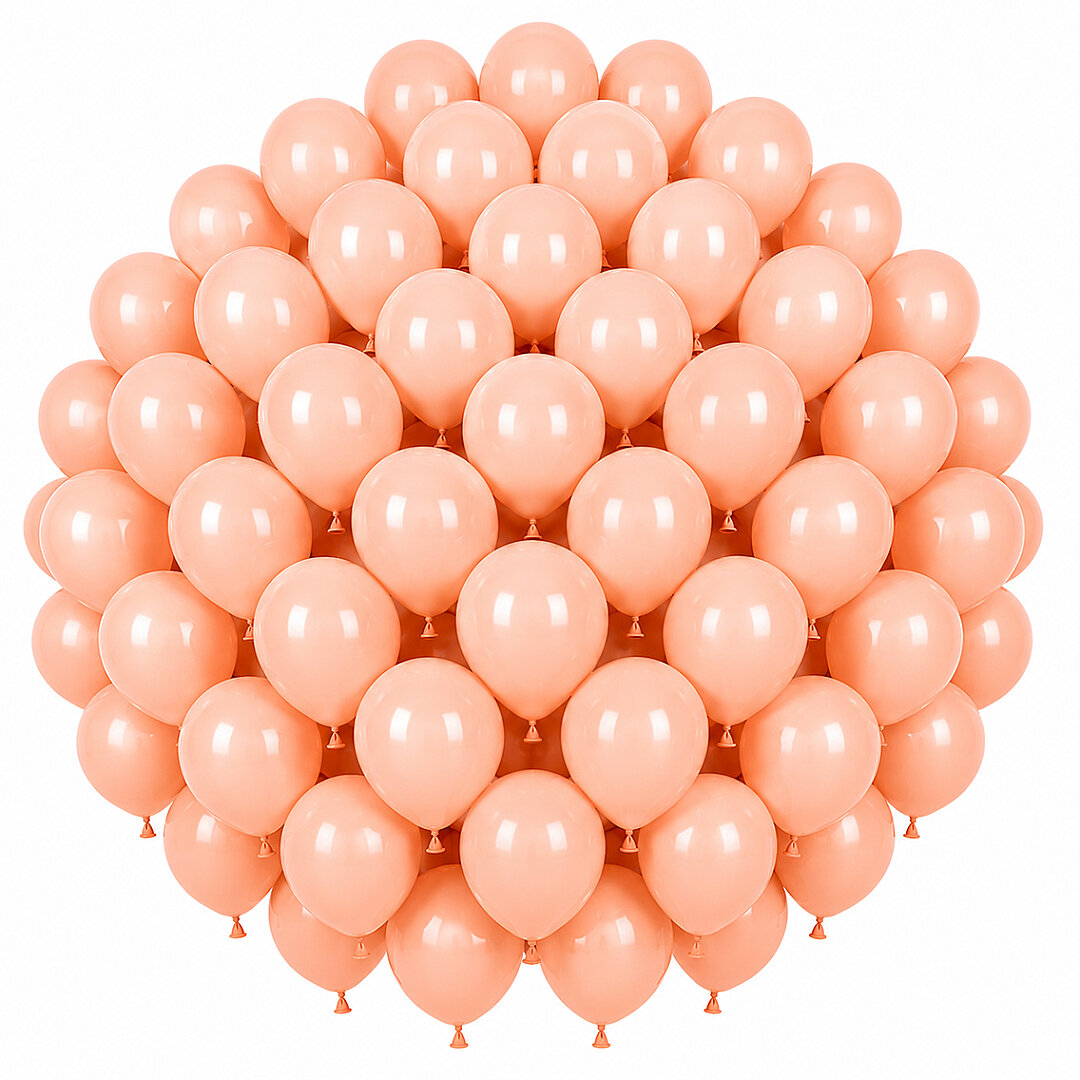 Somon Renk Lateks makaron Balon (30 cm) - 50 Adet - 1