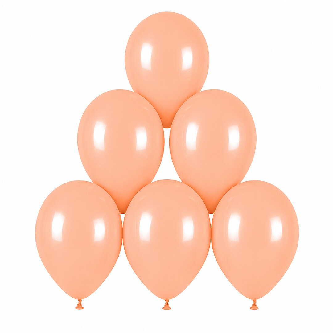 Somon Renk Lateks makaron Balon (30 cm) - 6 Adet - Beysüs