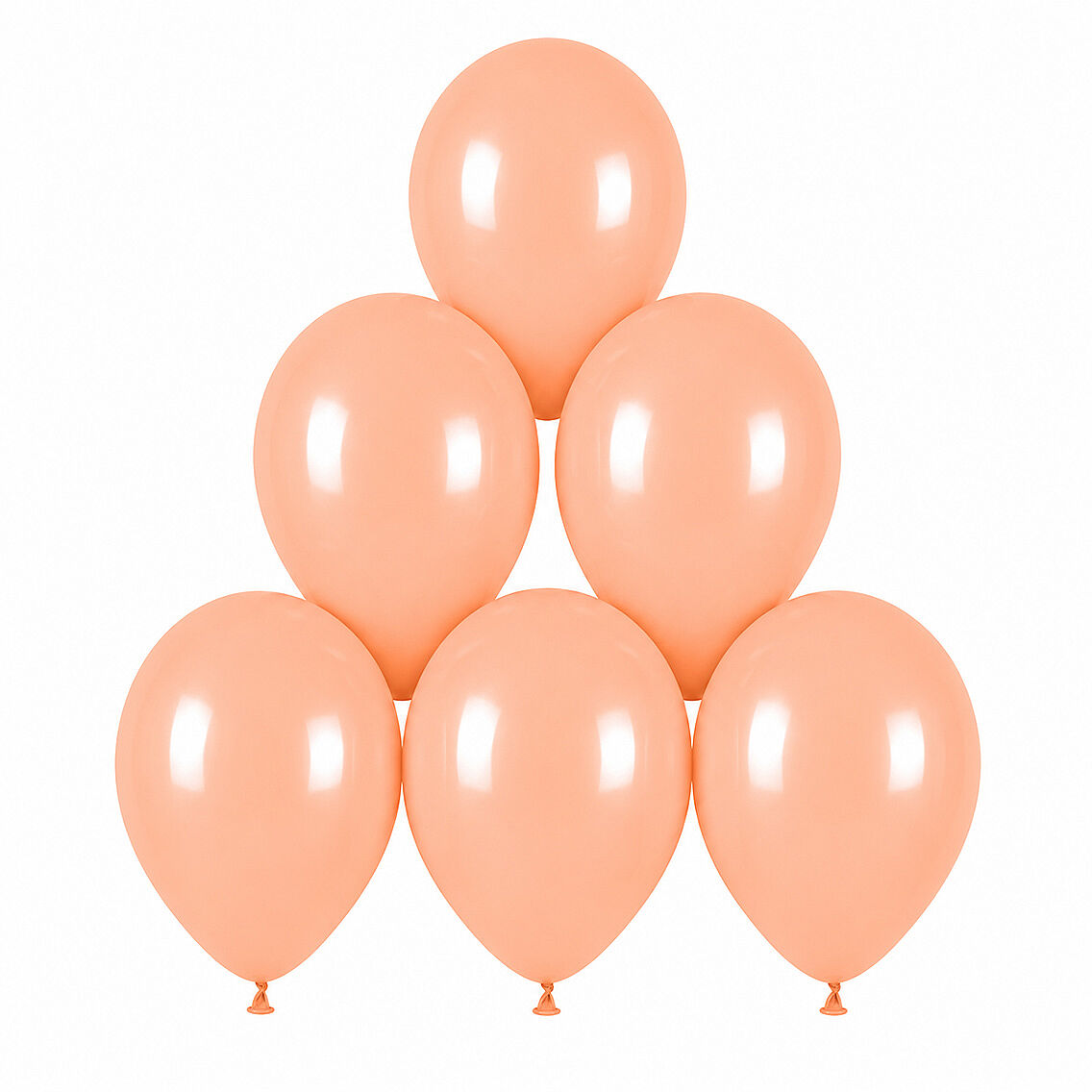 Somon Renk Lateks makaron Balon (30 cm) - 6 Adet - 1