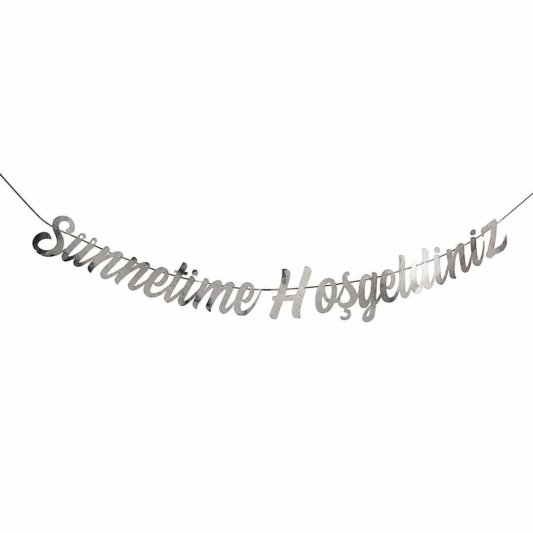 Sünnetime Hoşgeldiniz Banner Gümüş - Beysüs