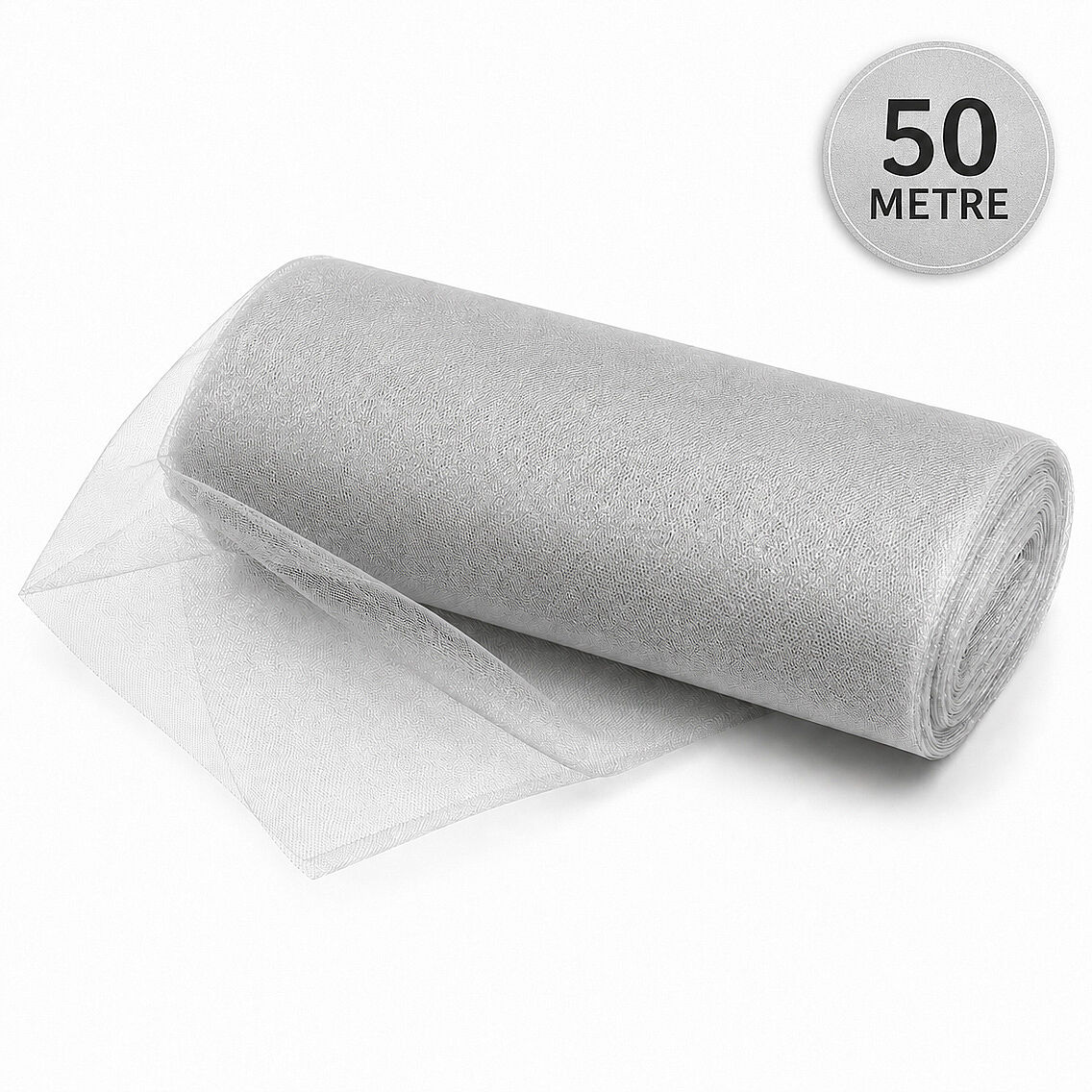 Süsleme Tülü Gri Kristal Tül 50 m - 1