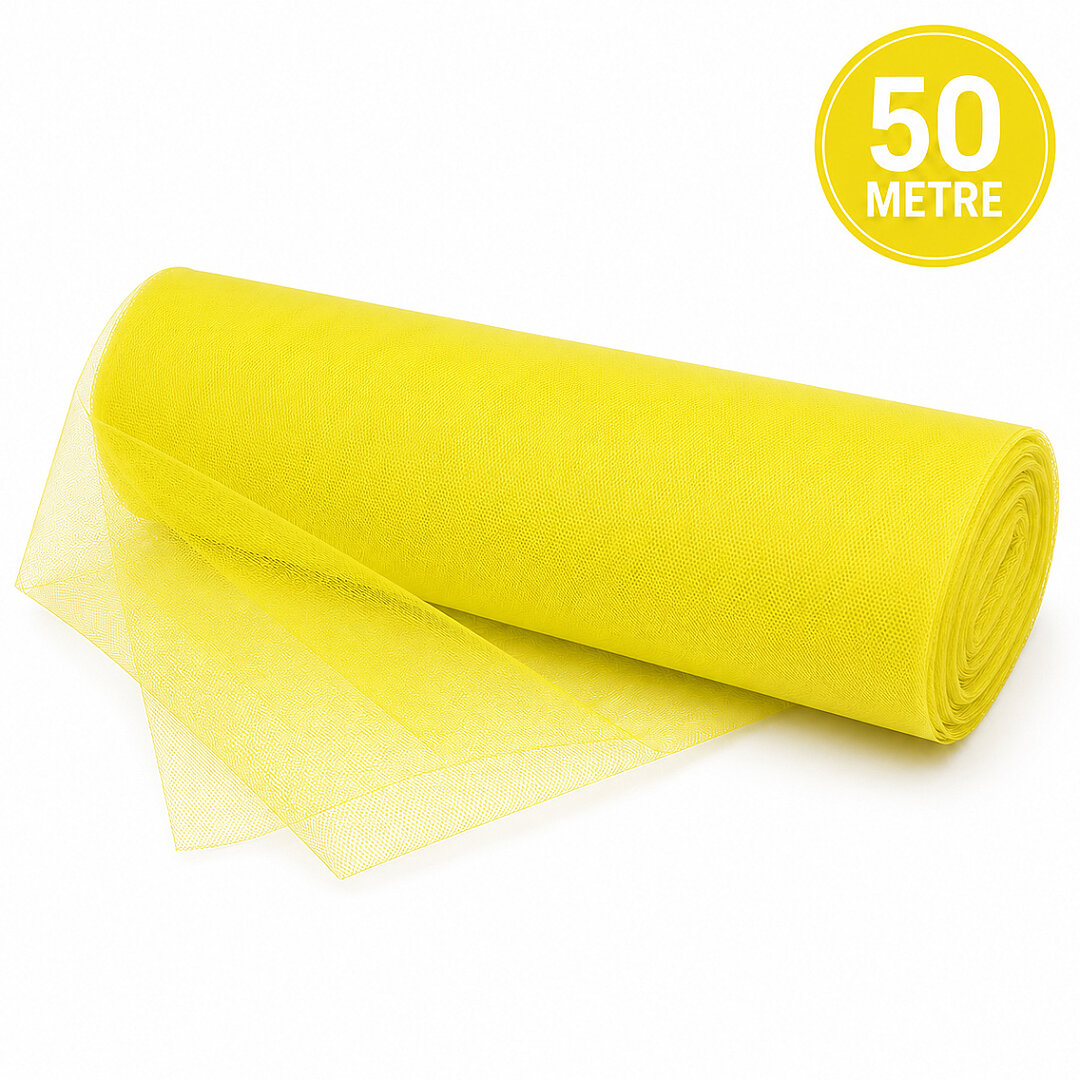 Süsleme Tülü Sarı Grek Tül 50 m - 1