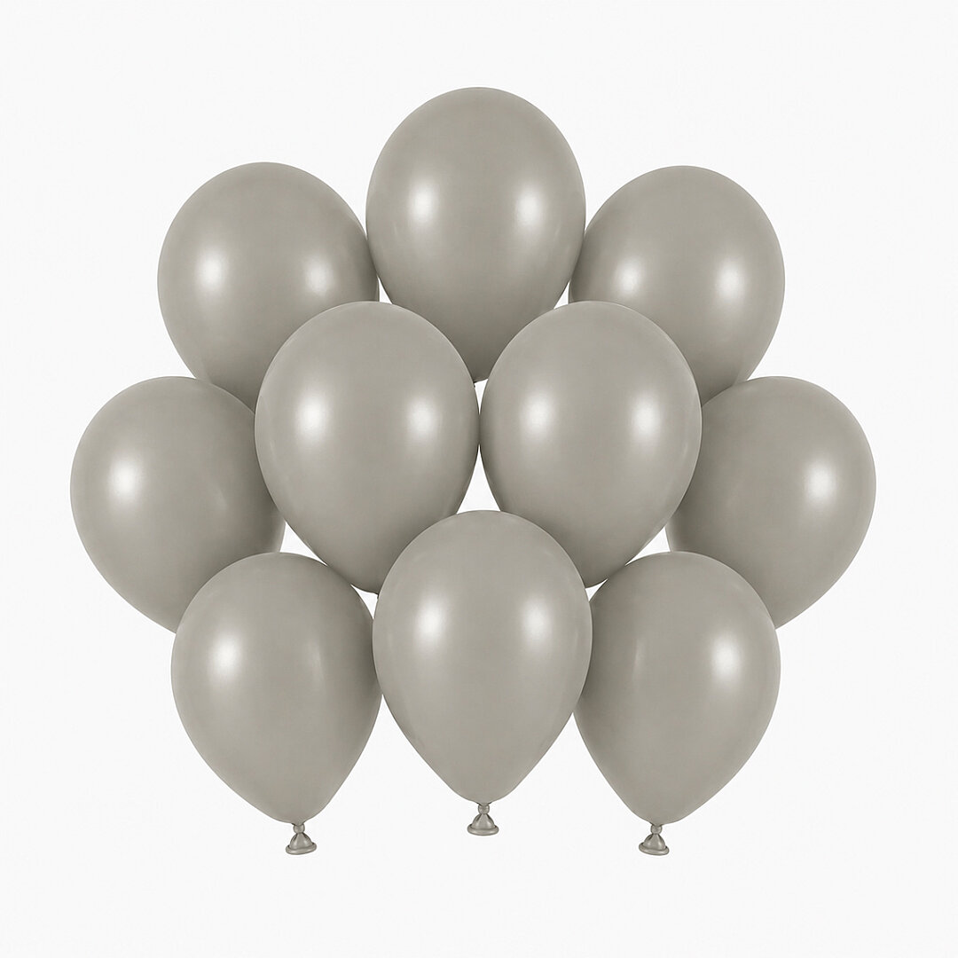 Taş Renk Lateks Retro Balon (13 cm) - 10 Adet - 1