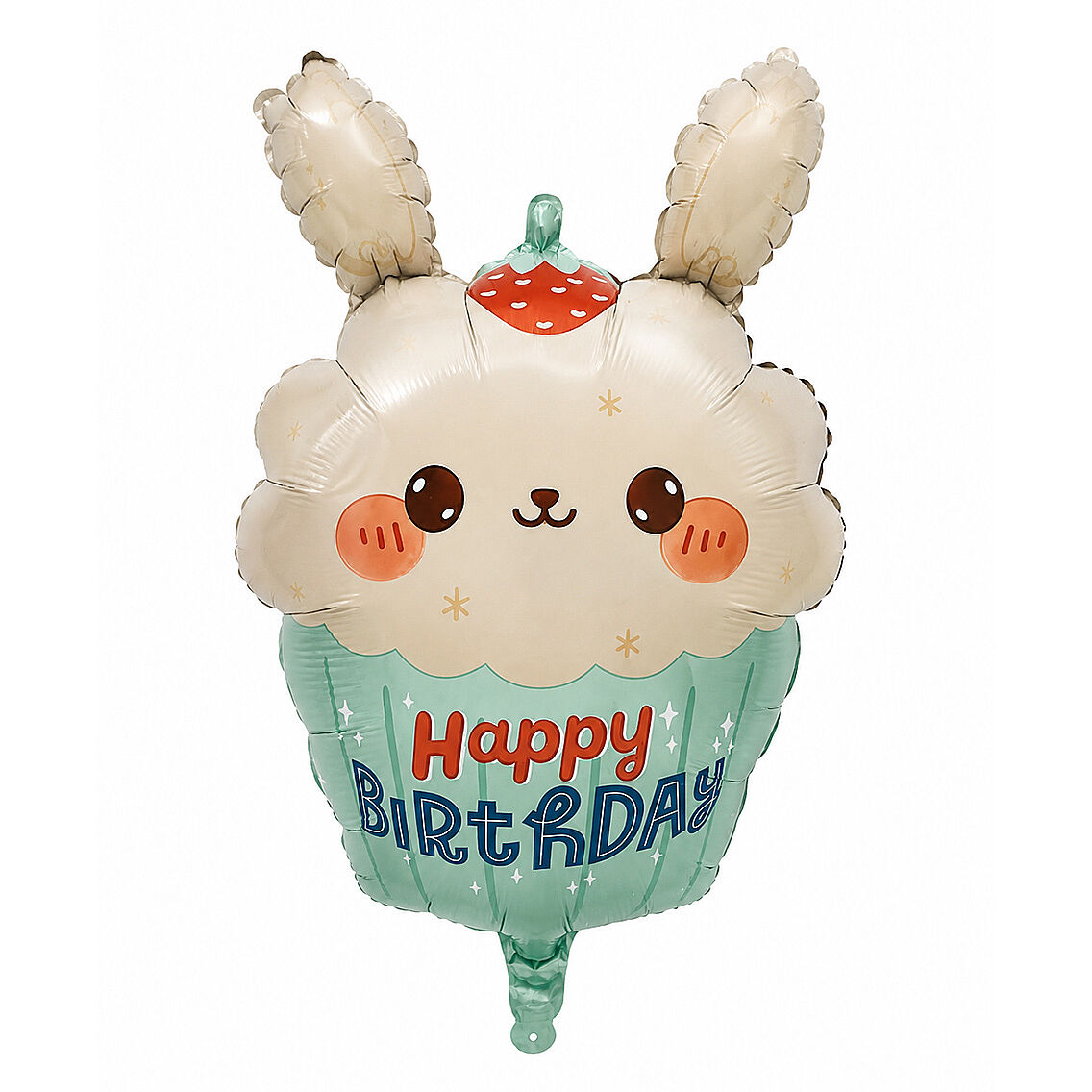 Tavşan Cupcake Happy Birthday Folyo Balon - 1