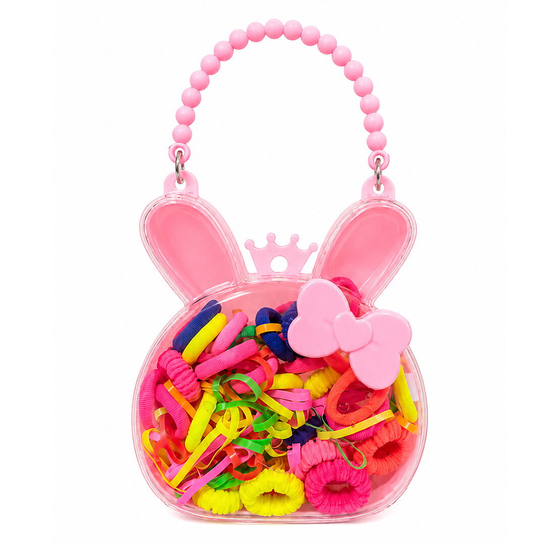 Tavşan Mini Çantalı Lastik Toka Set - Beysüs