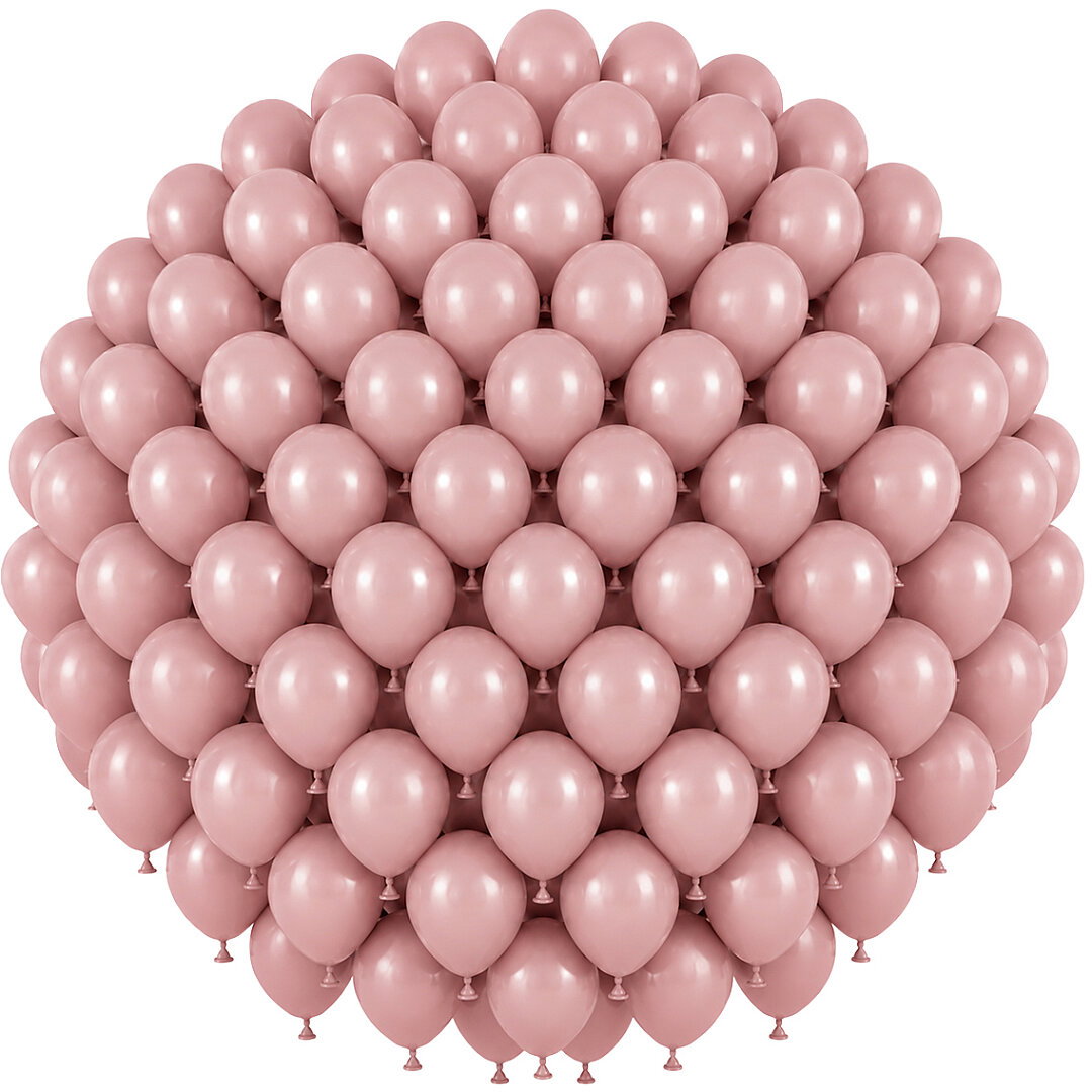 Toz Pembe Renk Lateks Retro Balon (30 cm) - 100 Adet - Beysüs