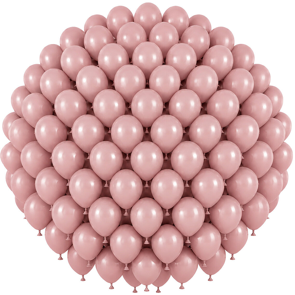 Toz Pembe Renk Lateks Retro Balon (30 cm) - 100 Adet - 1