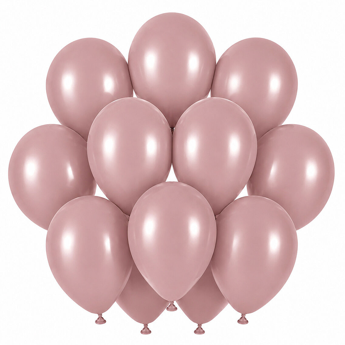Toz Pembe Renk Lateks Retro Balon (30 cm) - 12 Adet - 1