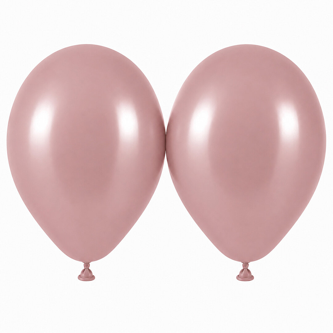Toz Pembe Renk Lateks Retro Balon (50 cm) - 2 Adet - 1