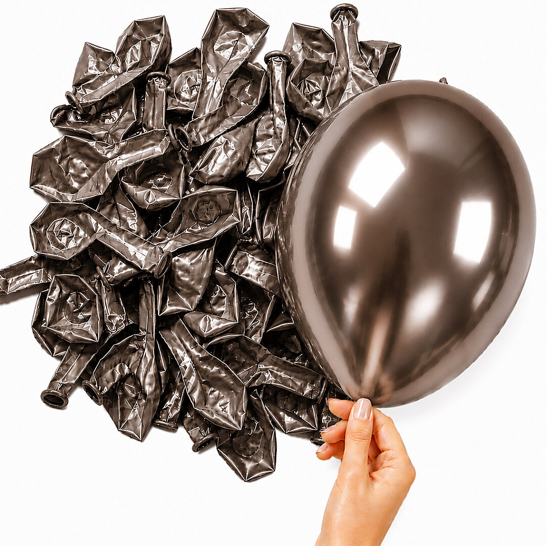 Truffle Renk Lateks krom Balon (15 cm) - 10 Adet - 2