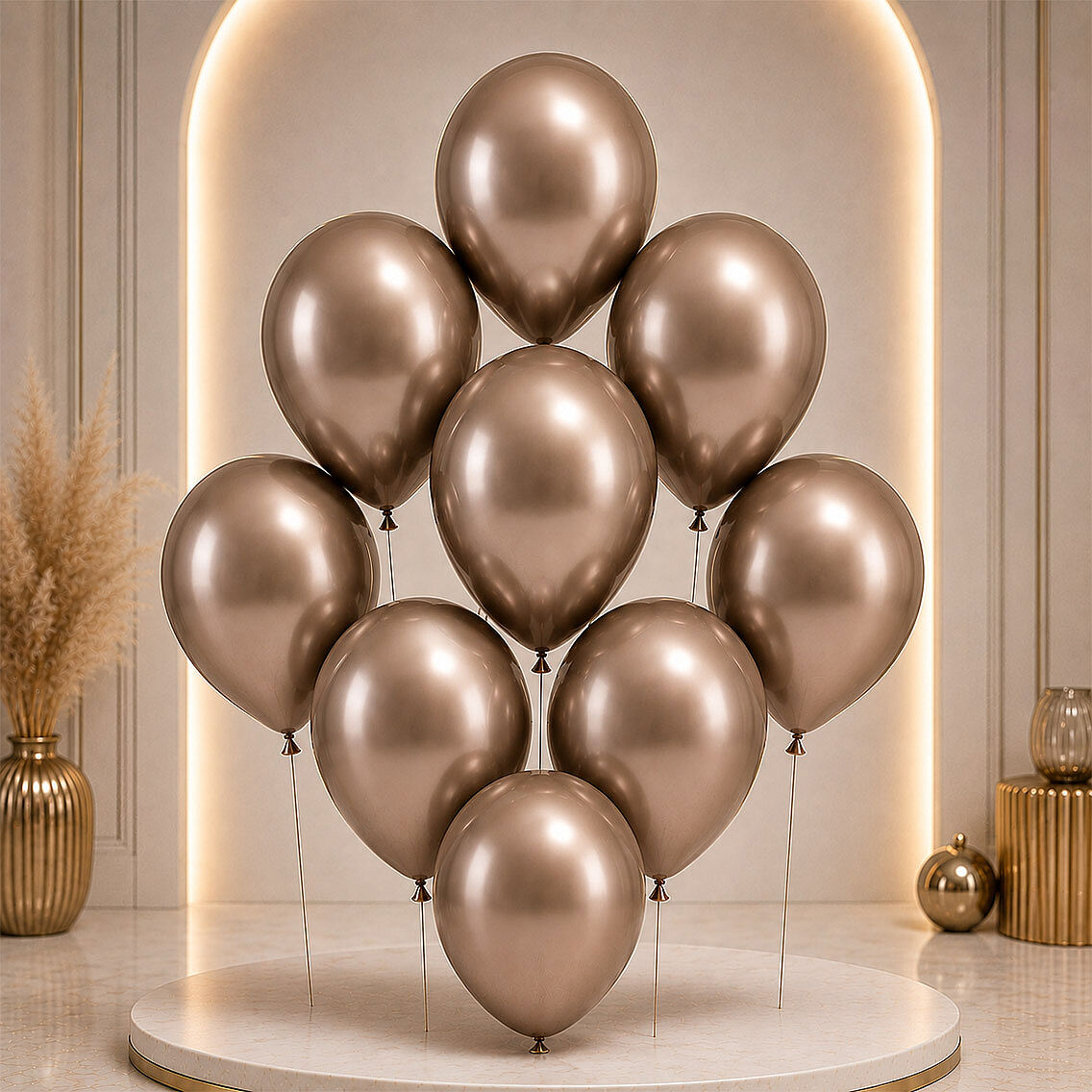 Truffle Renk Lateks krom Balon (30 cm) - 6 Adet - 2