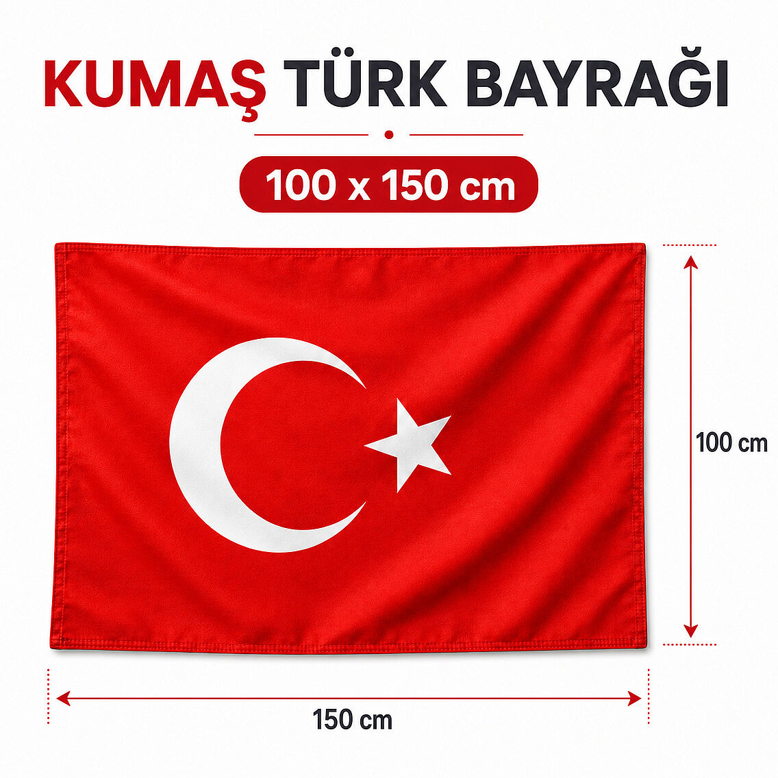 Türk Bayrağı 100x150 cm - 2