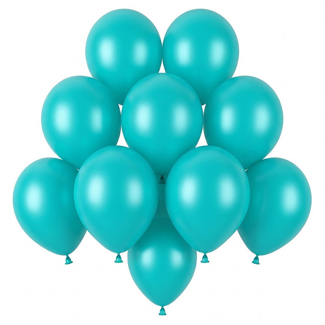 Turkuaz Renk Lateks Pastel Balon (13 cm) - 10 Adet - Beysüs