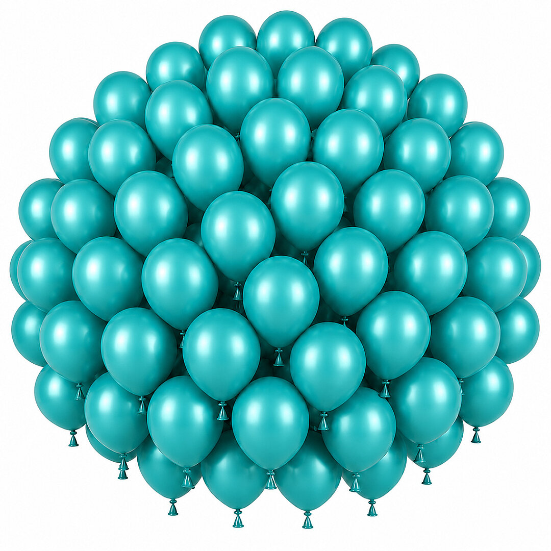 Turkuaz Renk Lateks Pastel Balon (30 cm) - 100 Adet - Beysüs