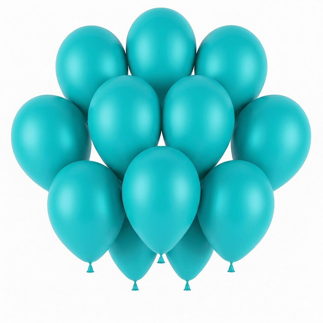 Turkuaz Renk Lateks Pastel Balon (30 cm) - 12 Adet - Beysüs