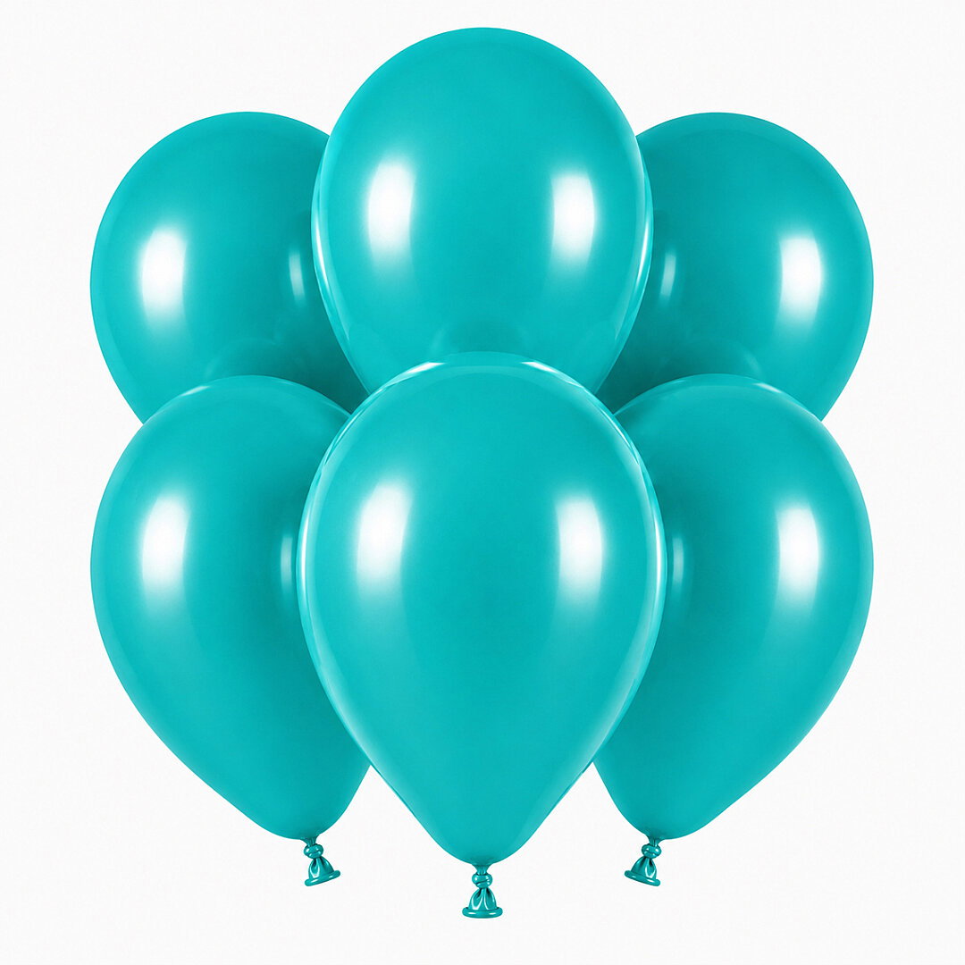 Turkuaz Renk Lateks Pastel Balon (30 cm) - 6 Adet - Beysüs