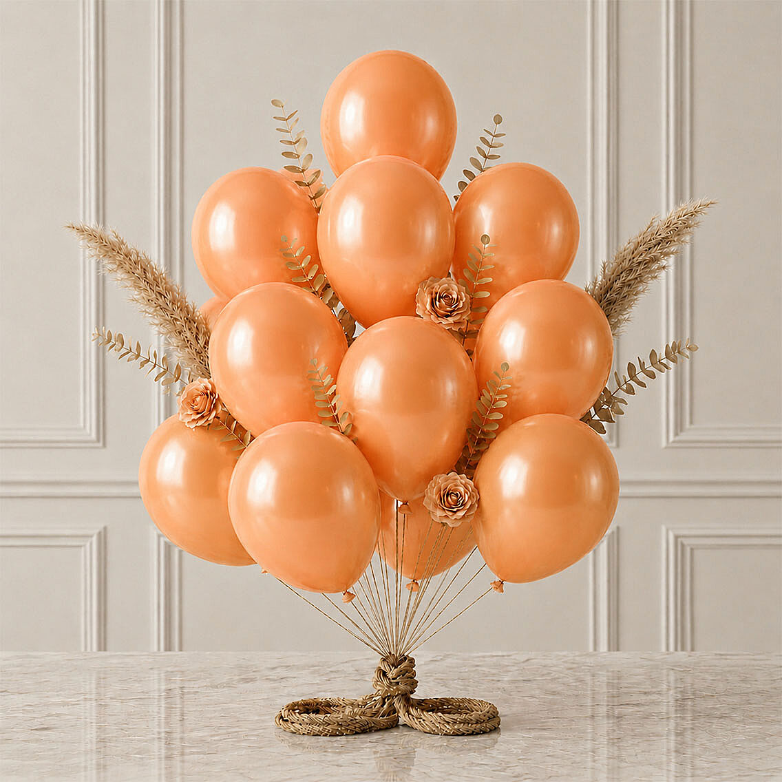 Turuncu Renk Lateks Metalik Balon (30 cm) - 12 Adet - 1