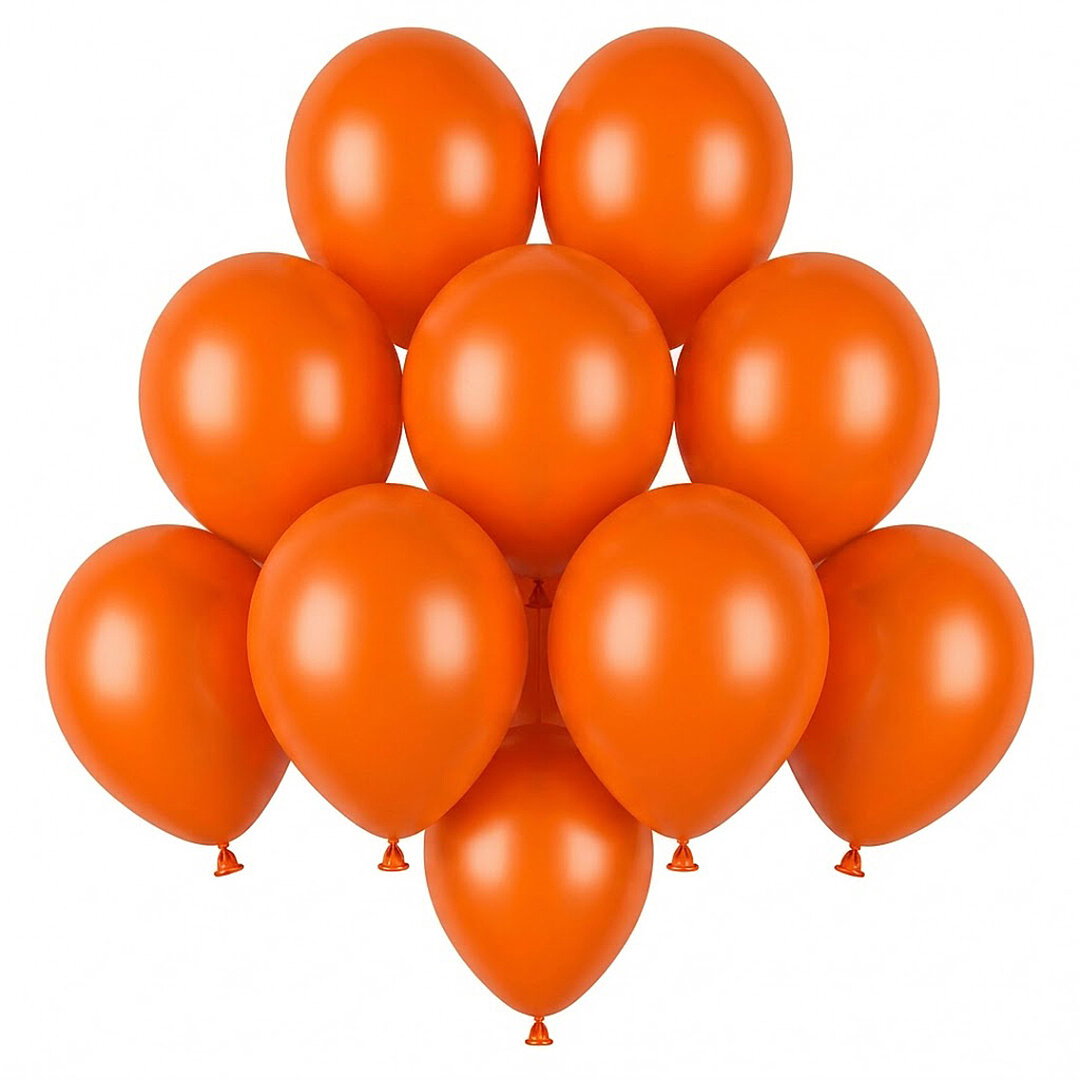 Turuncu Renk Lateks Pastel Balon (13 cm) - 10 Adet - Beysüs